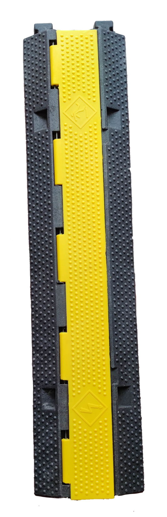 Grippes Cable Ramp Protector 2 Channel in black and yellow for effective cable management
