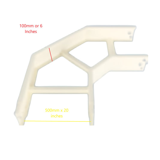 Royu Cable Tray Elbow 500mm x 100mm in white for cable management systems