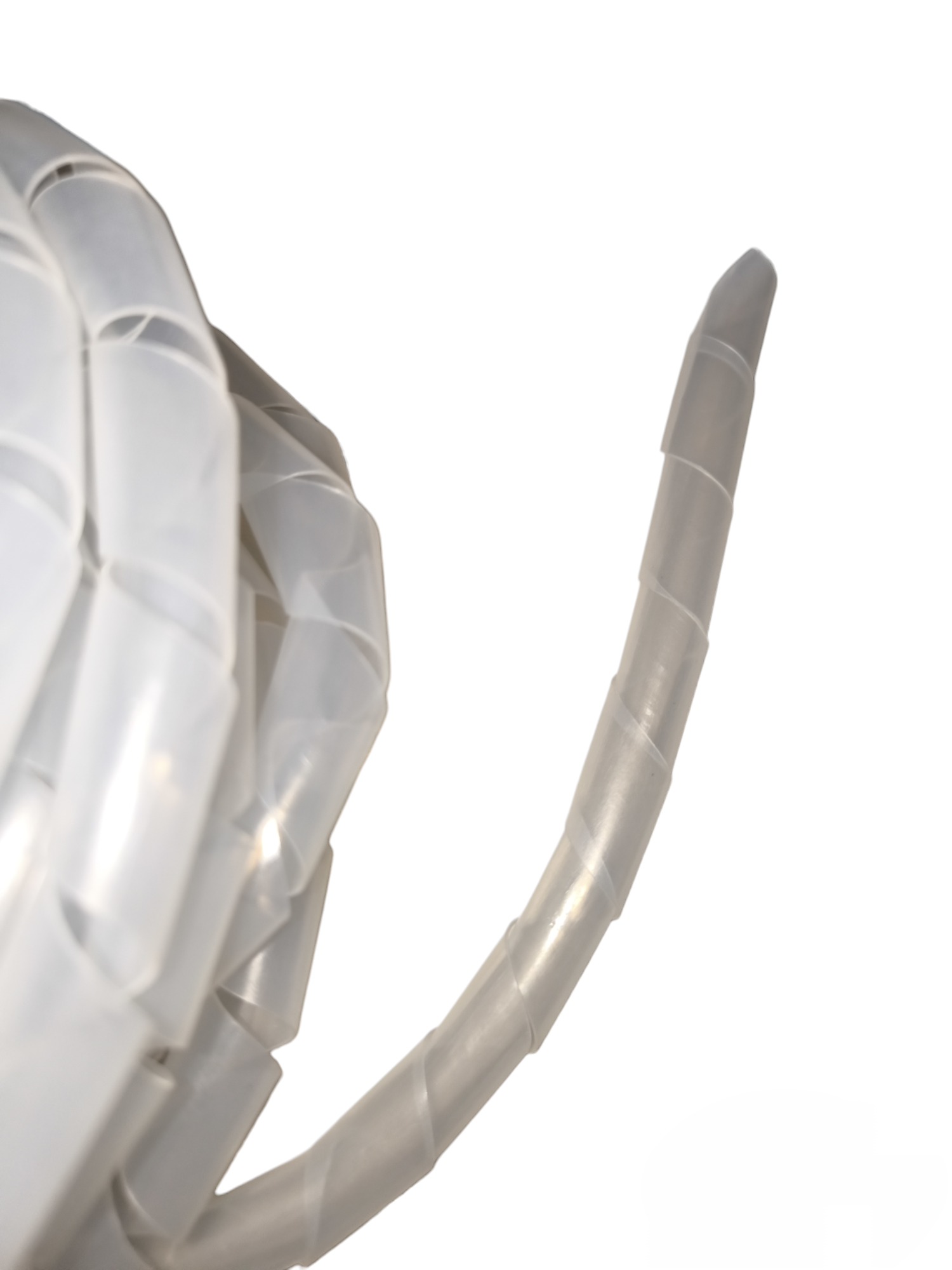 Transparent cable wrap 10 meters length for effective cable management and organization