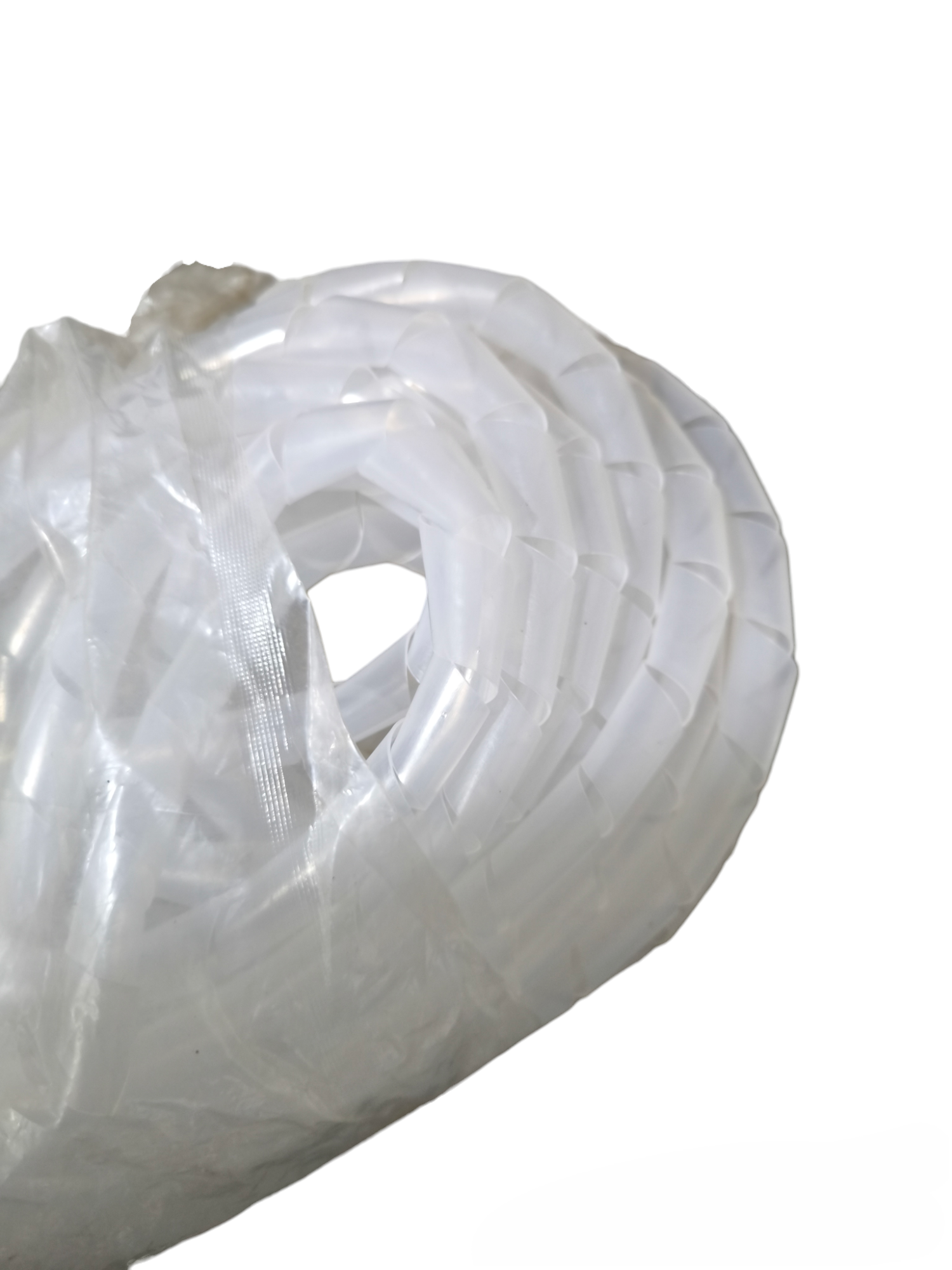 Clear cable management spiral wrap rolled up with cable wrap 10 meters length for organizing cords