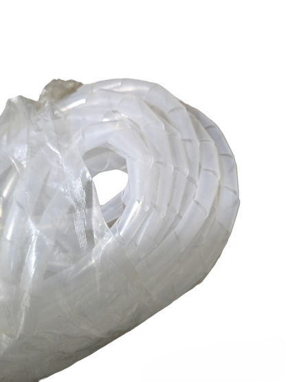 Clear cable management spiral wrap rolled up with cable wrap 10 meters length for organizing cords