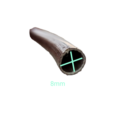 Close-up of local electrical Cambric Tubing 80cm Length with 8mm diameter for circuitry protection