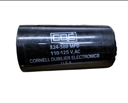 Capacitor 324-388MFD 110-125V from Cornell Dubilier Electronics, compact design for electrical applications