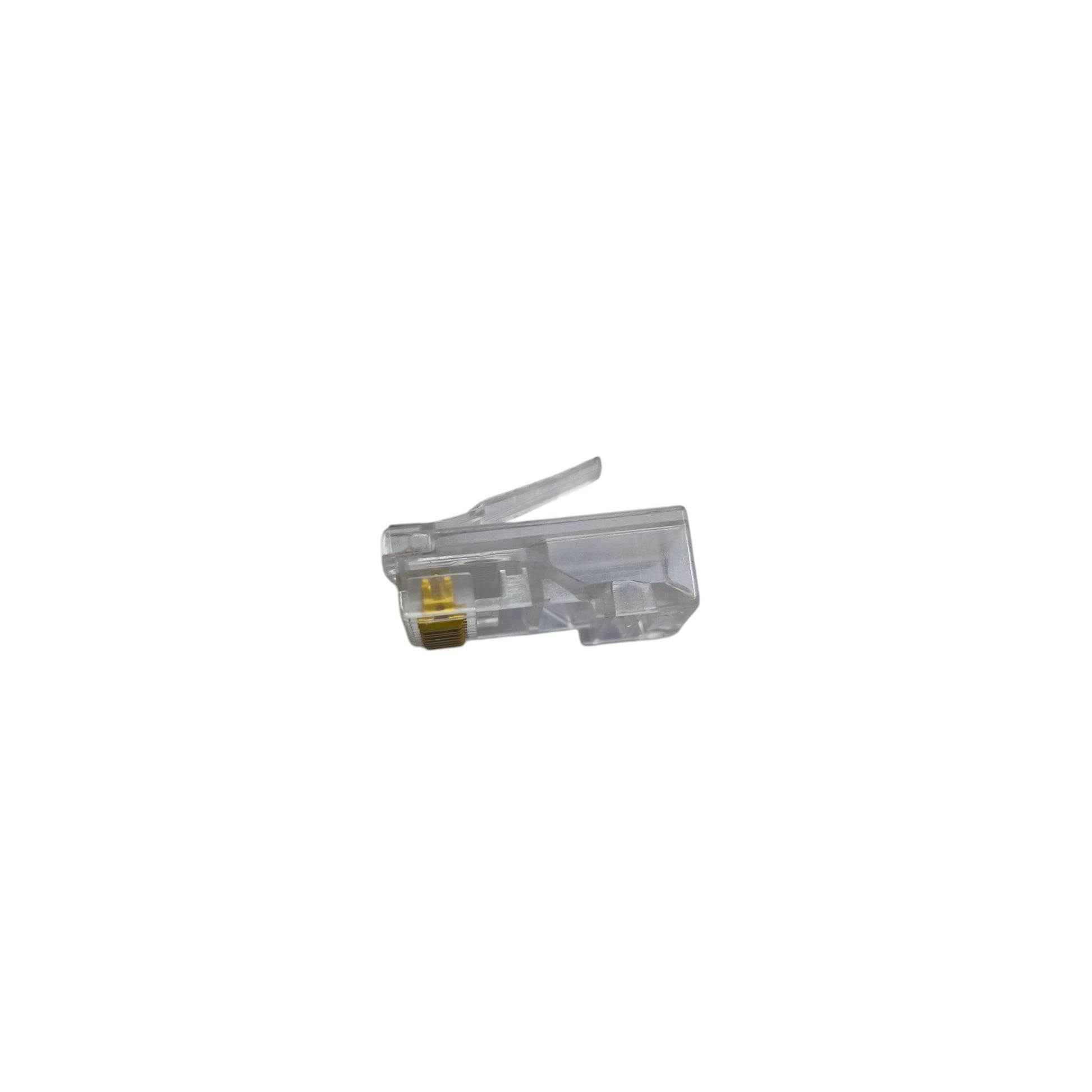 Transparent CAT5e RJ45 connector plug for reliable network cable connections