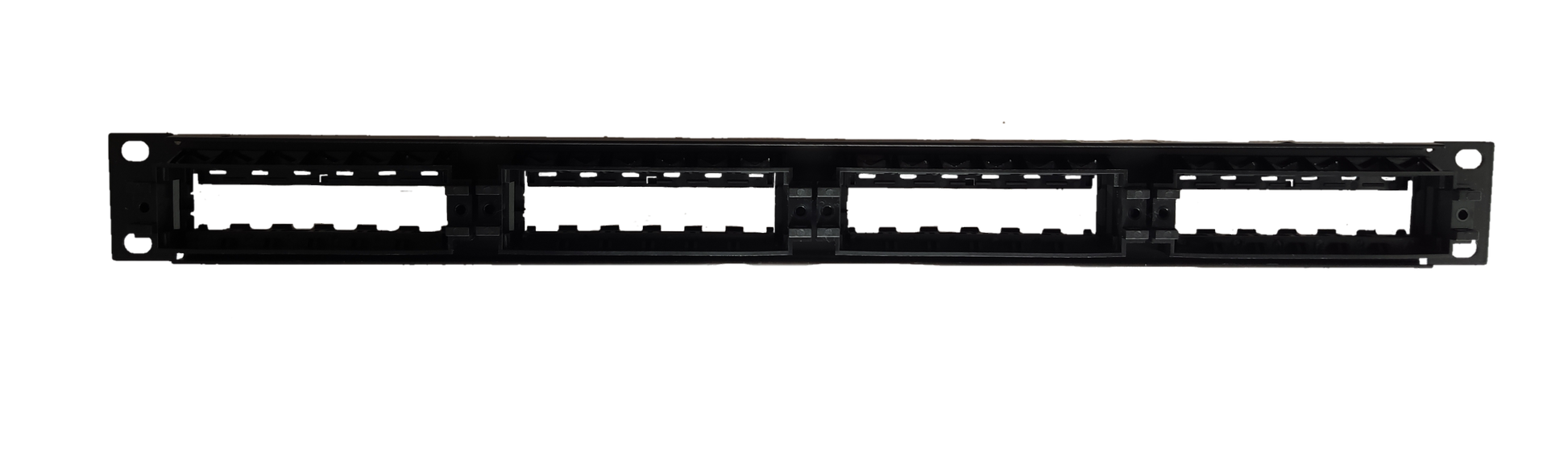 AMP cat6 24 port patch panel network access point with black metal housing