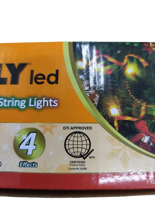 Firefly LED Christmas Light 100 Light 7 Meters 4 Effects Warm White 220V Green Wire, String Light 100 LED Bulb