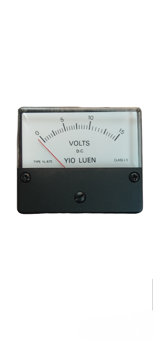 Denko 15V DC Panel Meter 60x70mm