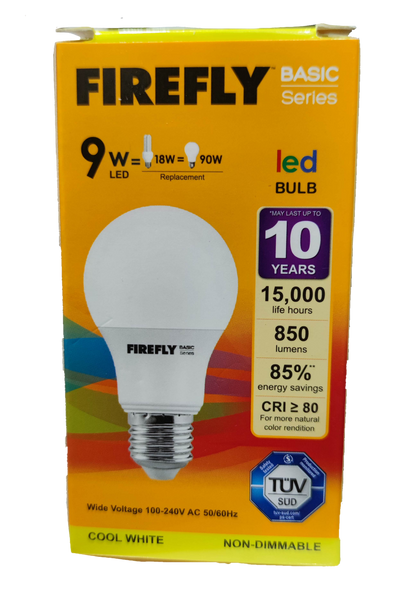 Firefly 9W LED Bulb E27 220V Cool White