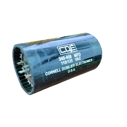 CDE Motor Starting Capacitor 340-408MFD for improving motor efficiency and performance in electrical circuits