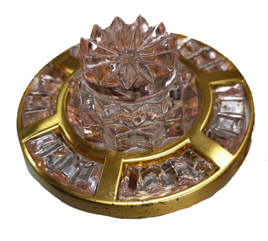 Elegant ceiling type MR16 light casing with crystal accents and gold detailing for stylish lighting decor