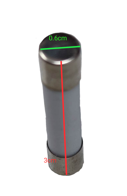 Ceramic Fuse 6x30mm 220V electrical component with metal caps for circuit protection