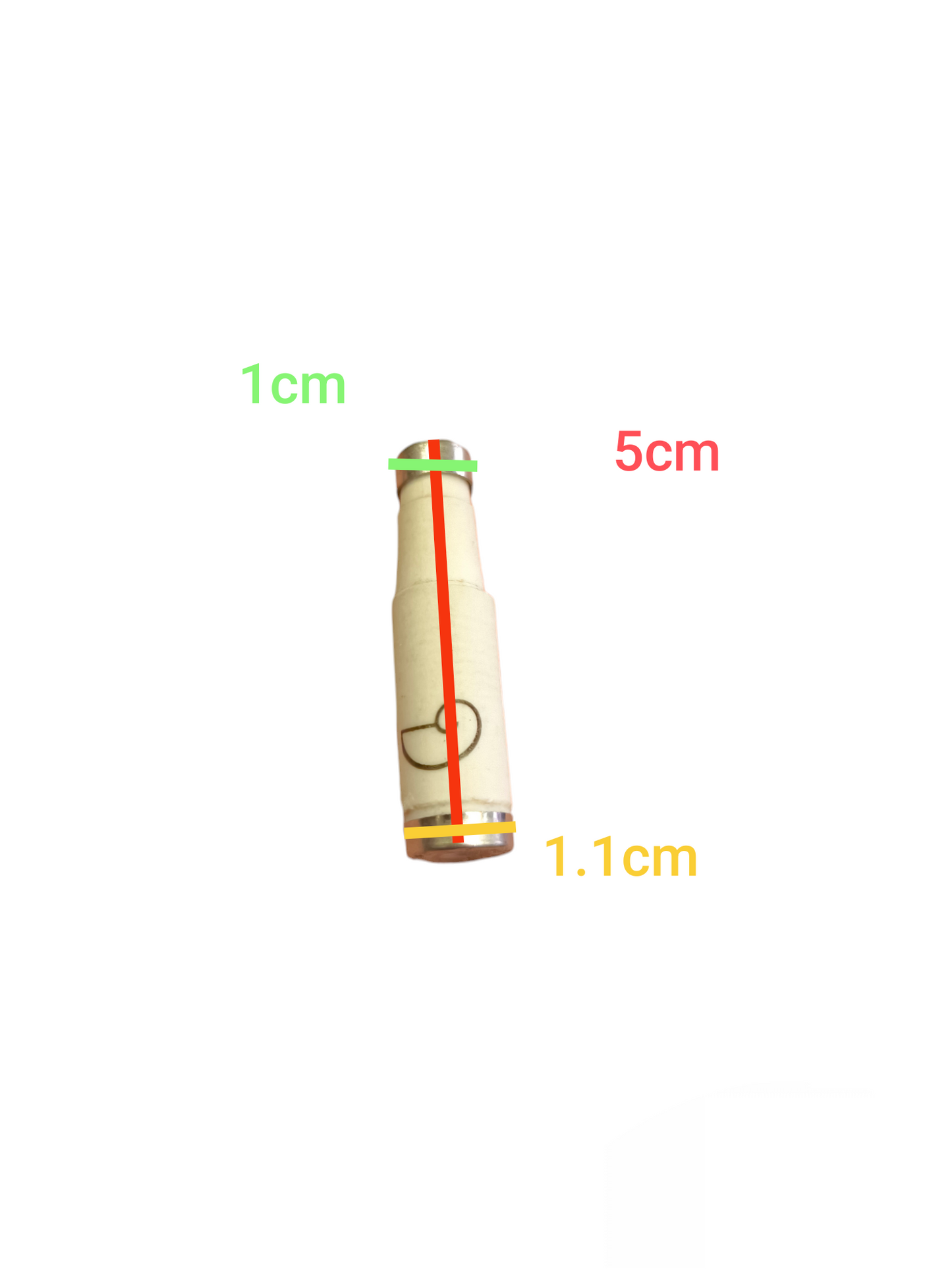 Ceramic Fuse E16 500V electrical component with dimensions 5 cm length and 1.1 cm diameter from China