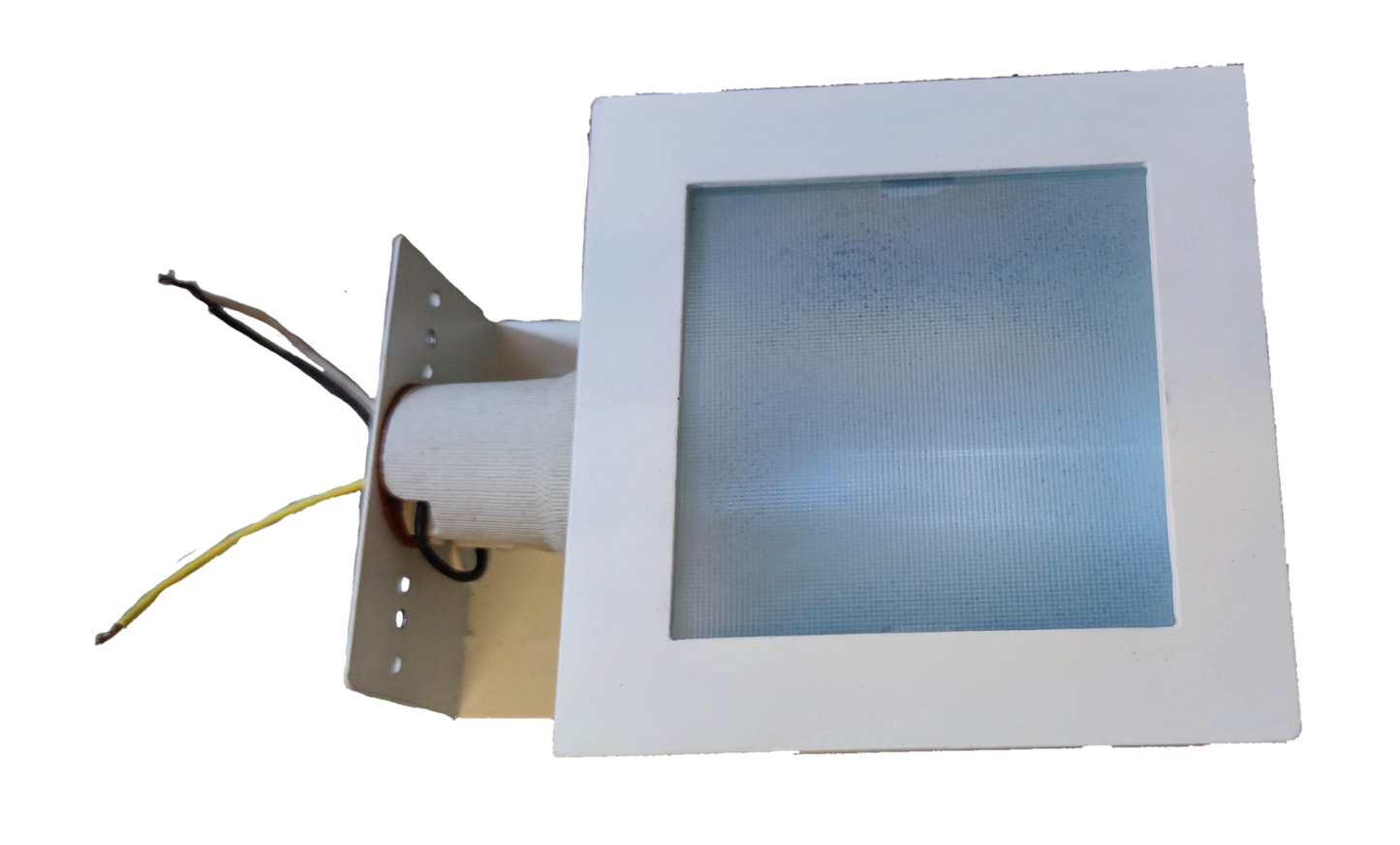 Downlight Fixture Square 5 Inches 1xE27 White with Glass Cover