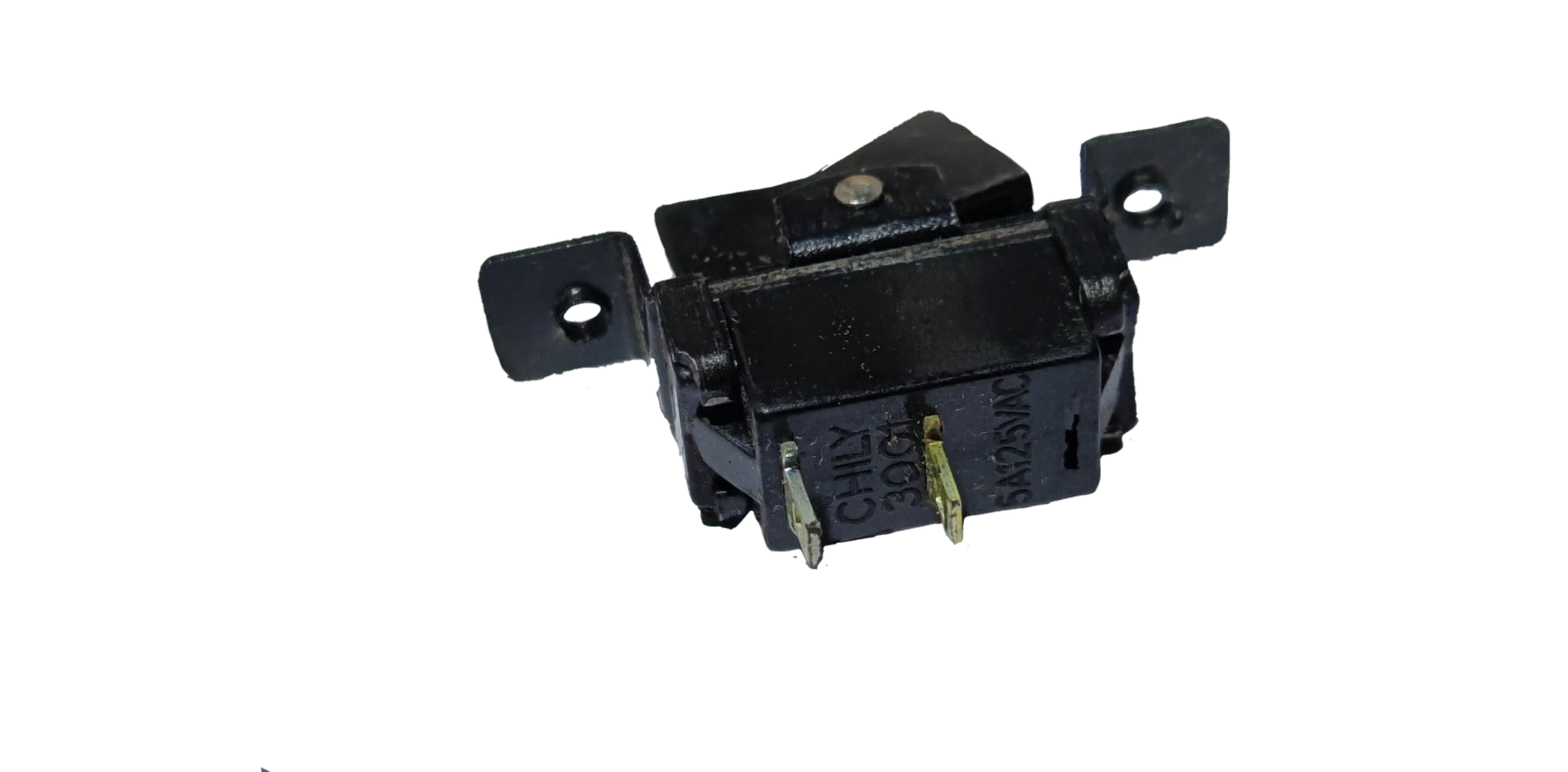 CHILY Rocker Switch With Bracket black power switch with two metal prongs and mounting brackets