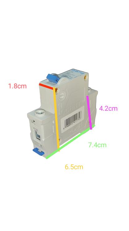 Chint 1 amp MCB 220V 4.5KAIC miniature circuit breaker with compact design and blue toggle switch