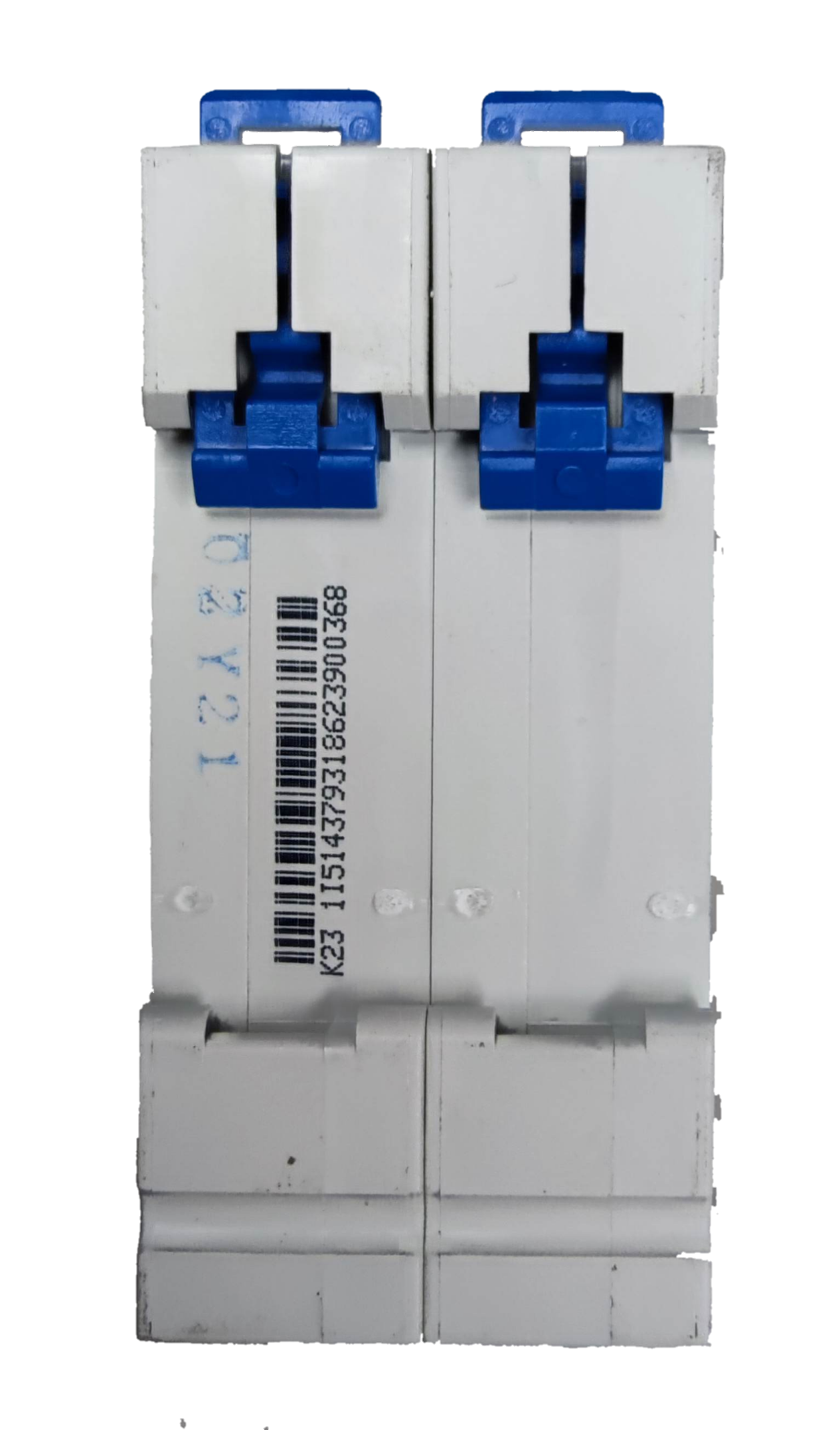 CHINT 2 pole MCB 2A 220V electrical circuit breaker with blue toggle switches