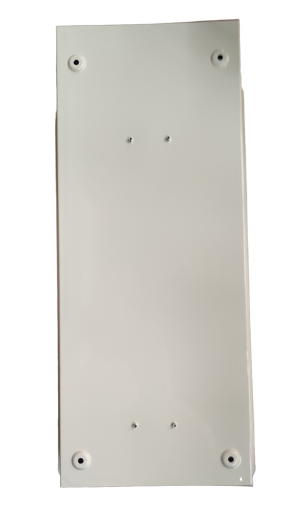 White Chint 2 pole panel board metal cover for electrical circuitry and parts