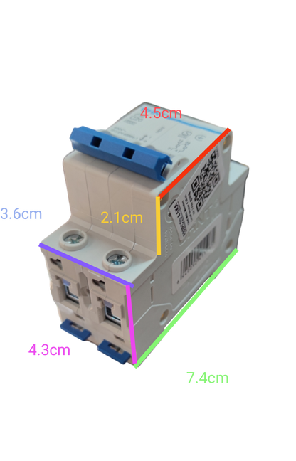 Chint 20A 2 pole 220V circuit breaker compact electrical component with blue toggle switch