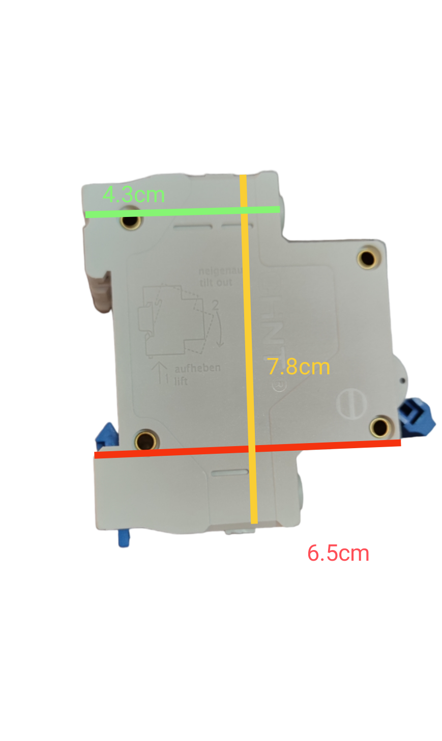 Chint 20A 2 pole 220V circuit breaker electrical component with compact design and mounting holes