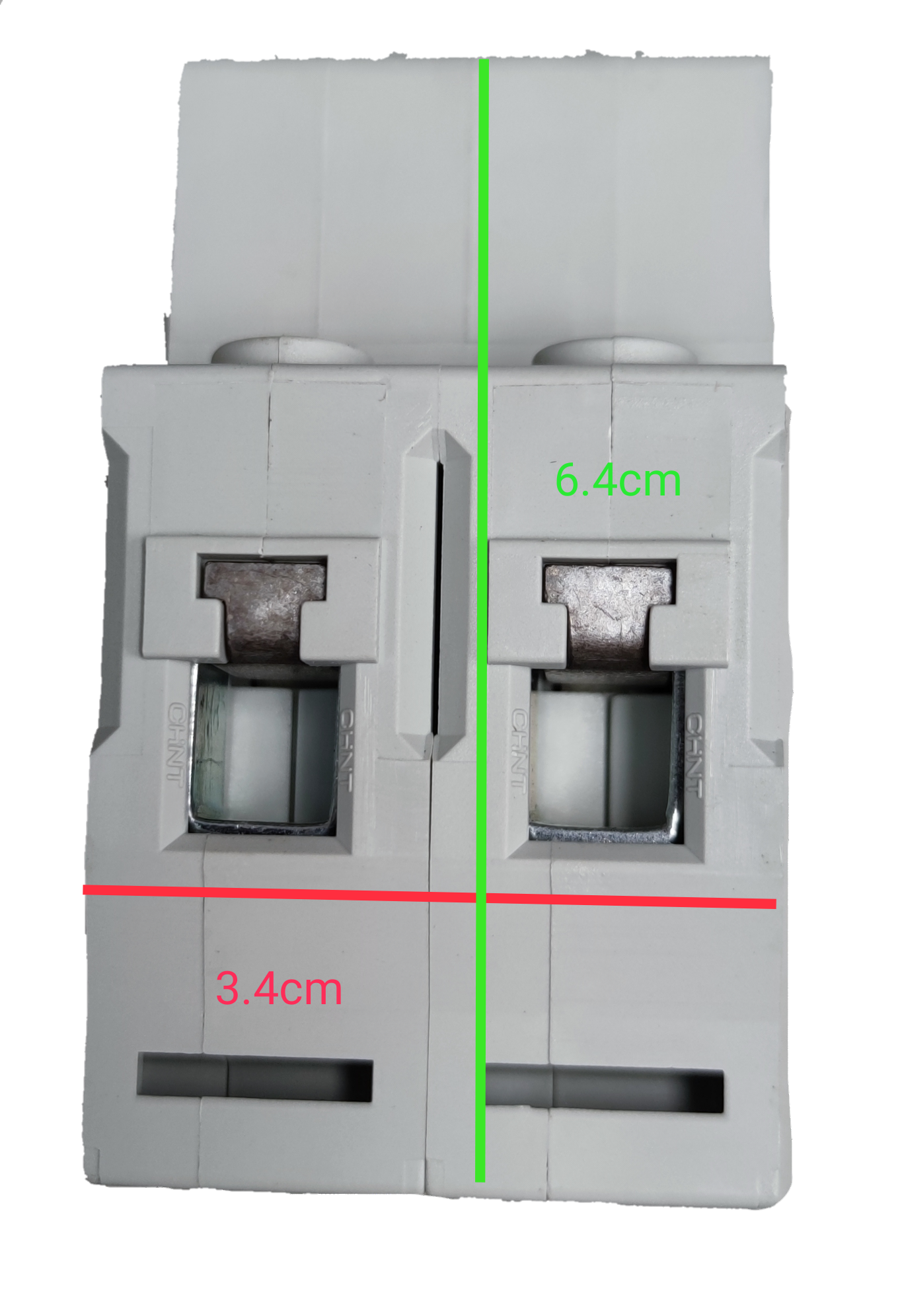 CHINT 25A 2 pole miniature circuit breaker in white for electrical circuitry and parts