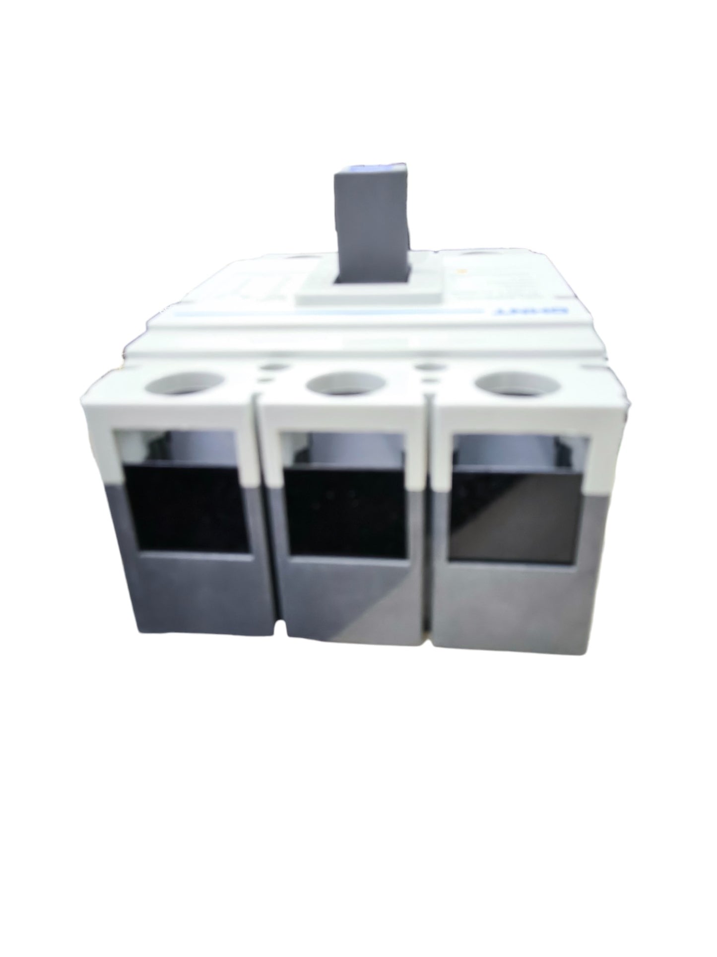 Chint 3 pole circuit breaker 500A with three switch terminals in white and black housing