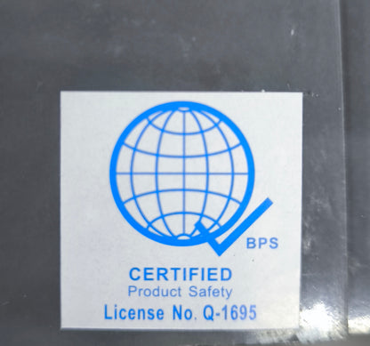 Certification label indicating product safety for Chint 3 pole circuit breaker 500A