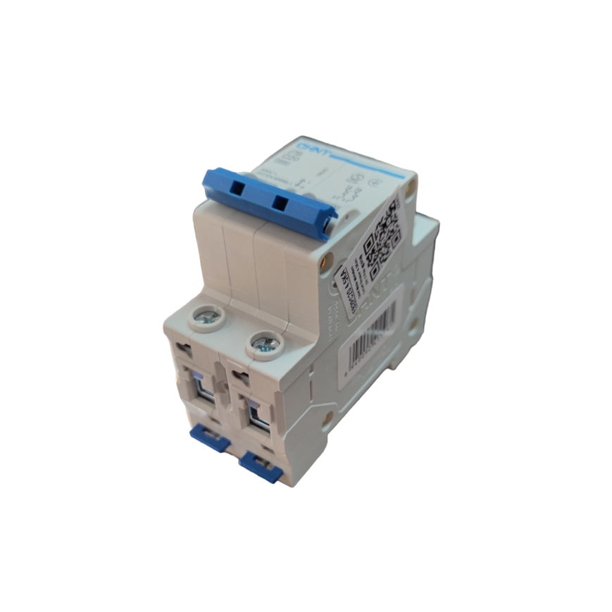 CHINT 32A 2Pole Miniature Circuit Breaker 4.5 KAIC 220V electrical component with blue switches