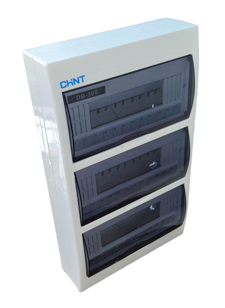 Chint 36 ways panel board for MCB with transparent protective covers for electrical circuit breakers