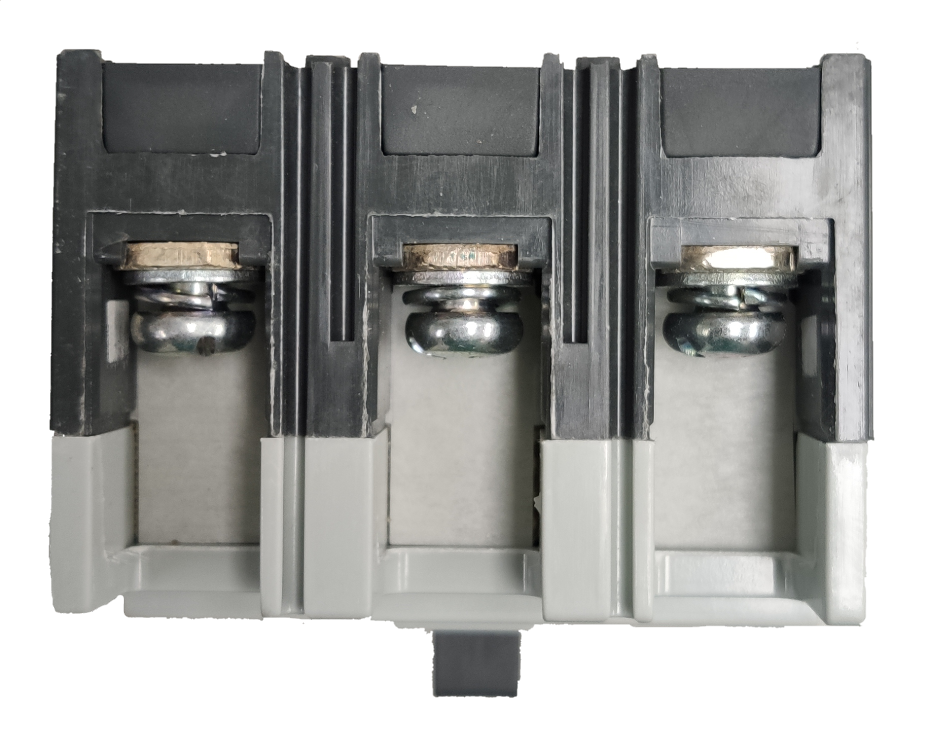 Chint 50A 3 Pole Industrial Circuit Breaker with black and gray durable frame for electrical systems