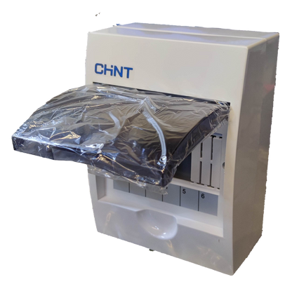 Chint 6 Ways Distribution Box with BusBar electrical circuitry part with protective cover open