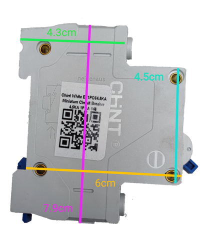 CHINT 6A miniature circuit breaker electrical part with white casing and QR code label