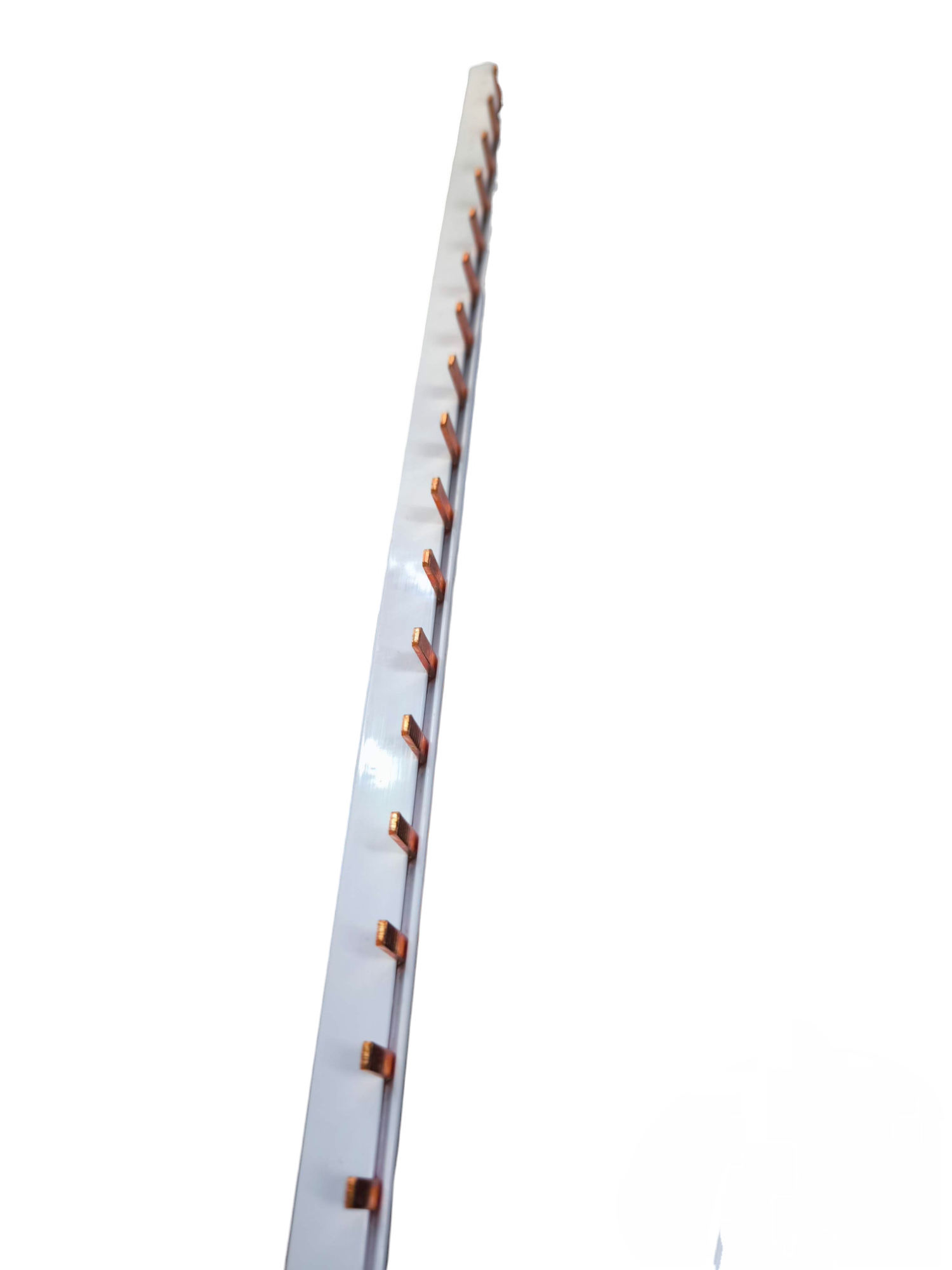 Chint bus bar for miniature circuit breaker with multiple copper terminals on white base