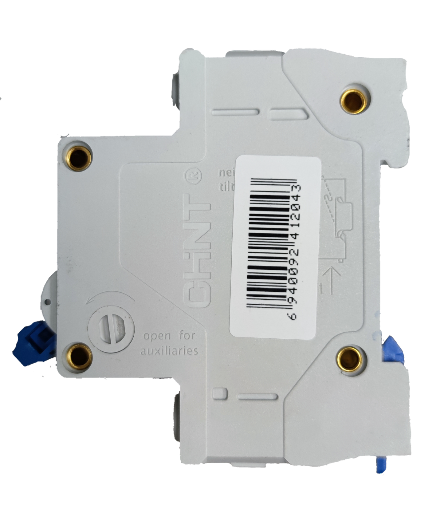 Chint 40A 3 pole circuit breaker white modular DIN rail breaker with barcode and mounting holes
