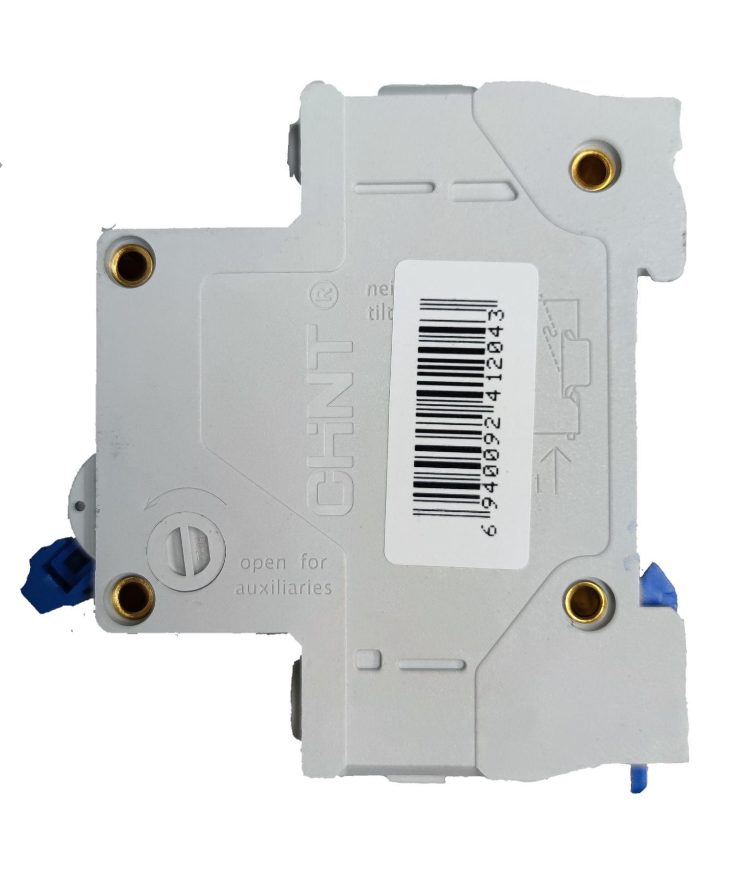 Chint 40A 3 pole circuit breaker white modular DIN rail breaker with barcode and mounting holes