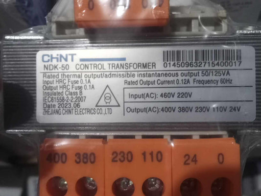 Chint Control Transformer 50VA NDK-50 with multiple voltage input and output terminals for door chimes and bells