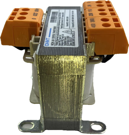 Chint Control Transformer 50VA NDK-50 with metal core and orange terminal blocks for door chimes and bells