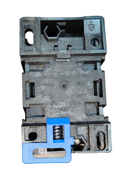Chint Magnetic Contactor 25A 220V 1NO base mounting component with blue locking mechanism
