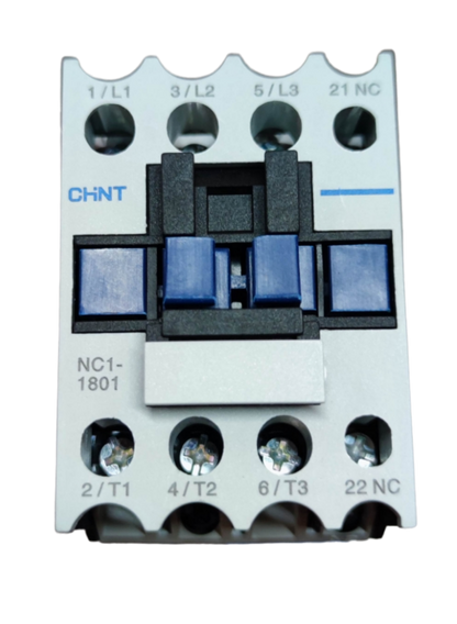 Chint magnetic contactor 25A 220V with four terminals and compact design for electrical applications