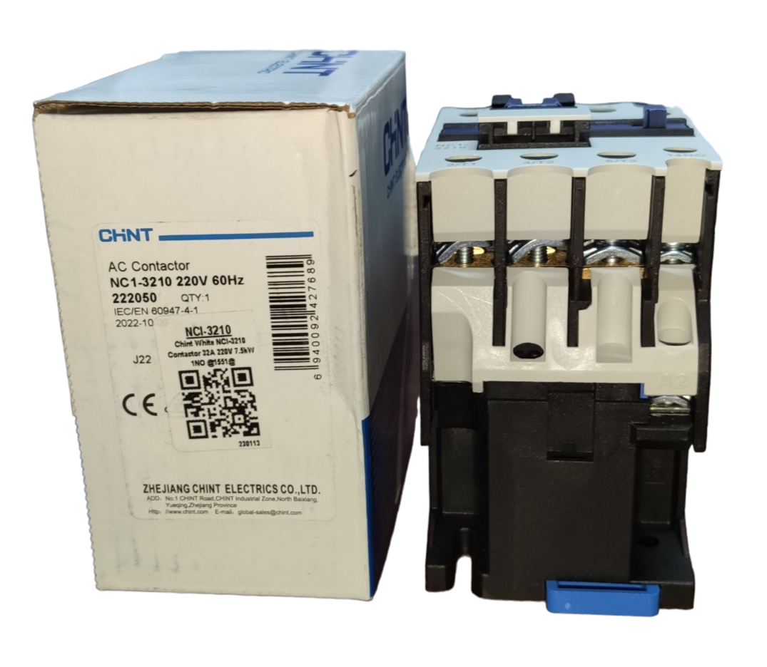 Chint Magnetic Contactor 50A 220V 1NO power switch device with packaging box