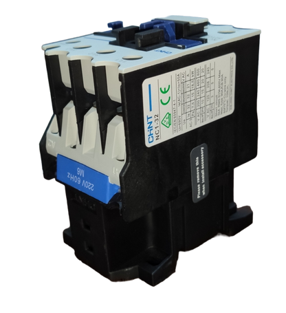Chint Magnetic Contactor 50A 220V 1NO black and white electrical switch component