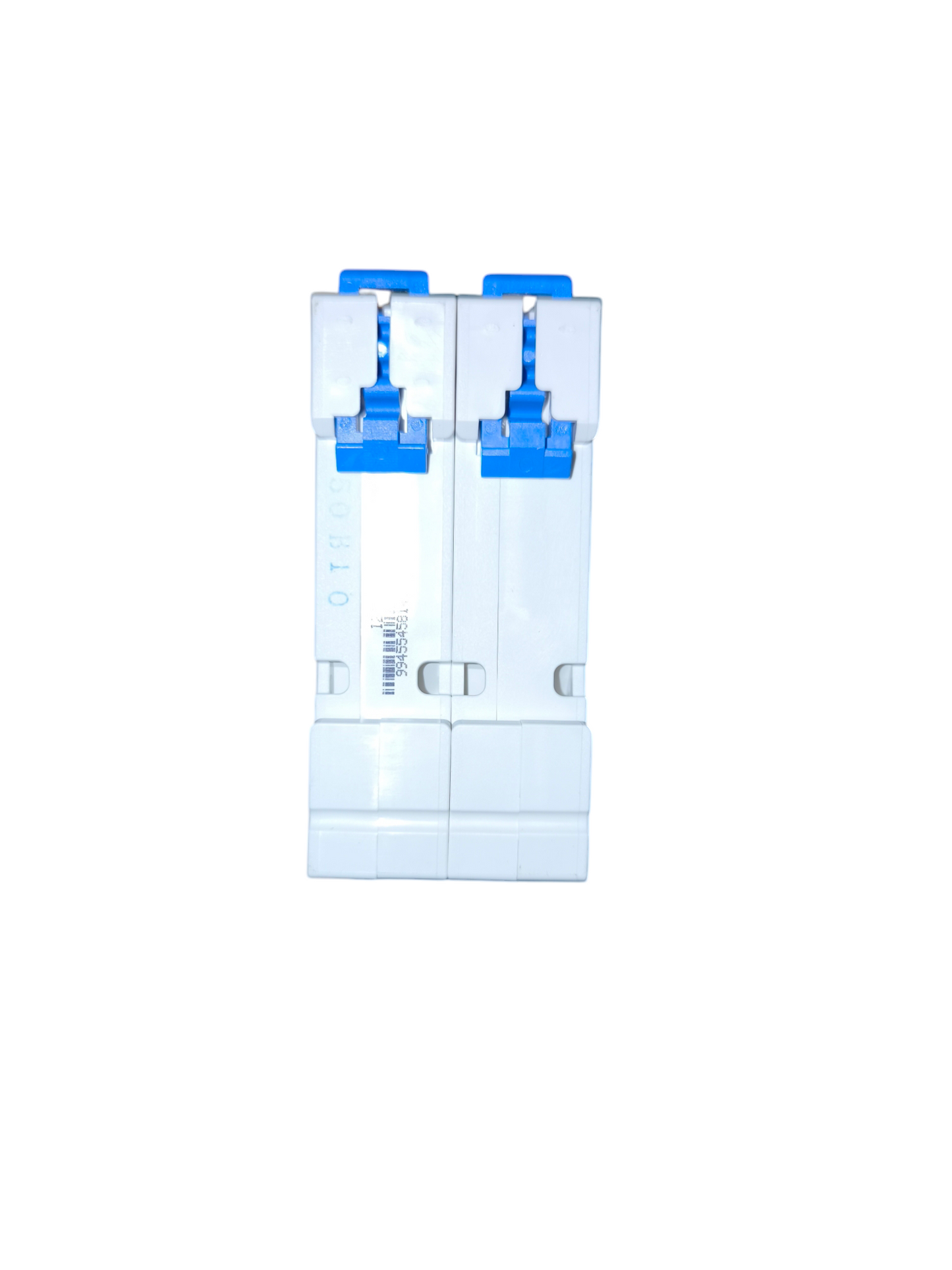 Chint Miniature Circuit Breaker 6KAIC 220V dual pole white DIN rail mount with blue toggle switches