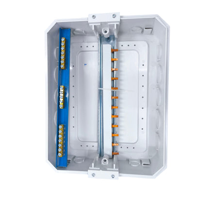 Chint Miniature Circuit Breaker DB-12F distribution enclosure with neutral and earth bus bars inside
