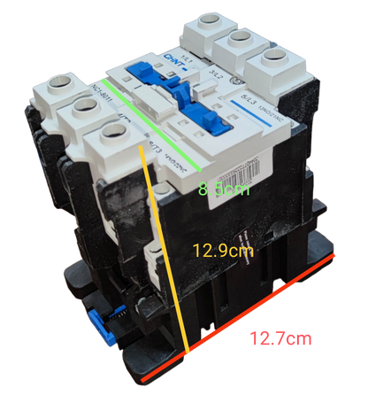 Chint power switch with Operational Current 80A 440V featuring blue toggle and multiple terminal connections