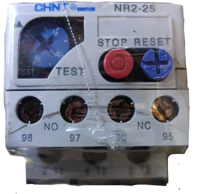 Chint Overload Relay NR2-25 with test and reset buttons for electrical protection