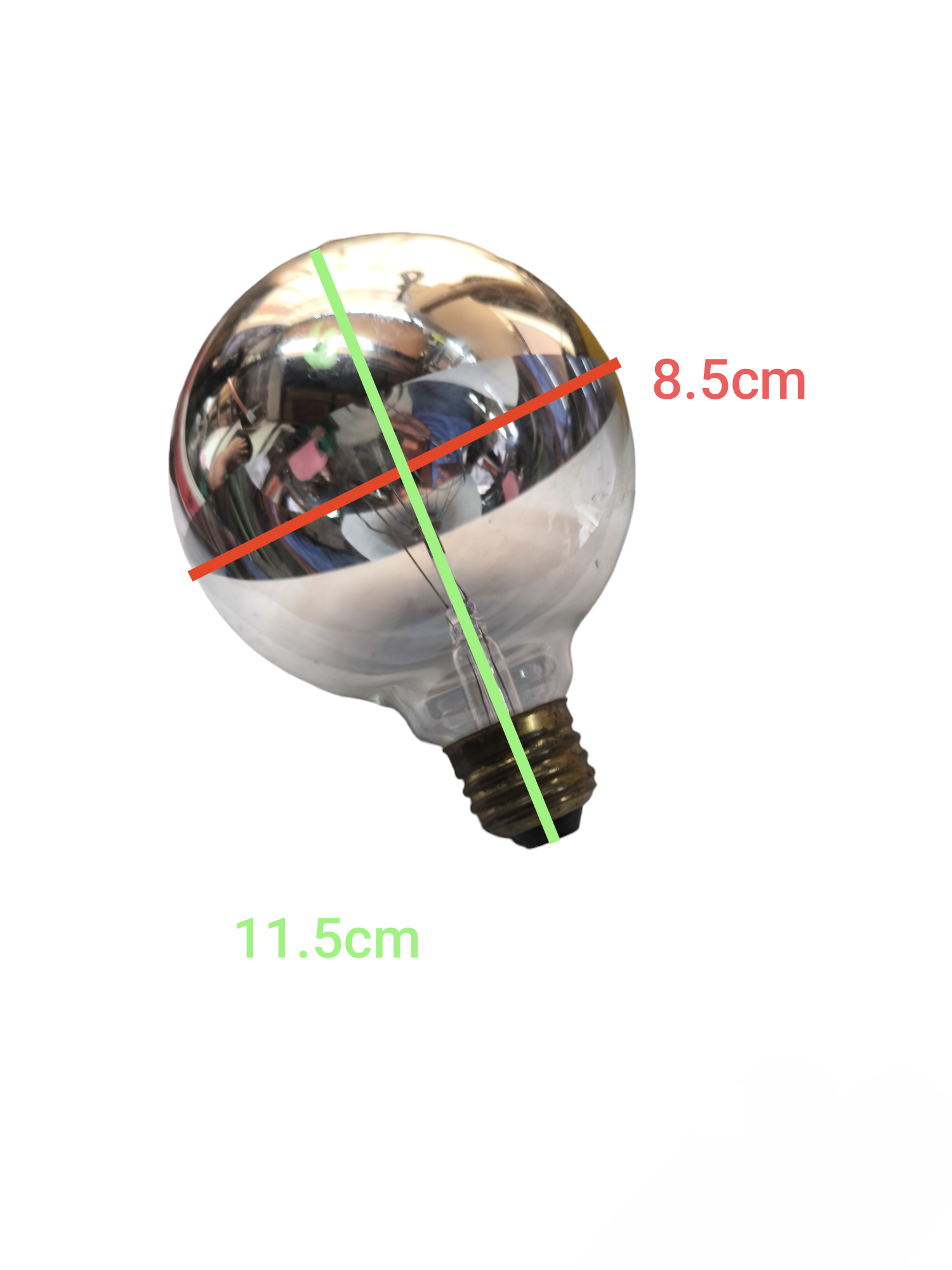 Chiyoda 60W Reflector Bulb 220V incandescent bulb with silver reflective coating and screw base