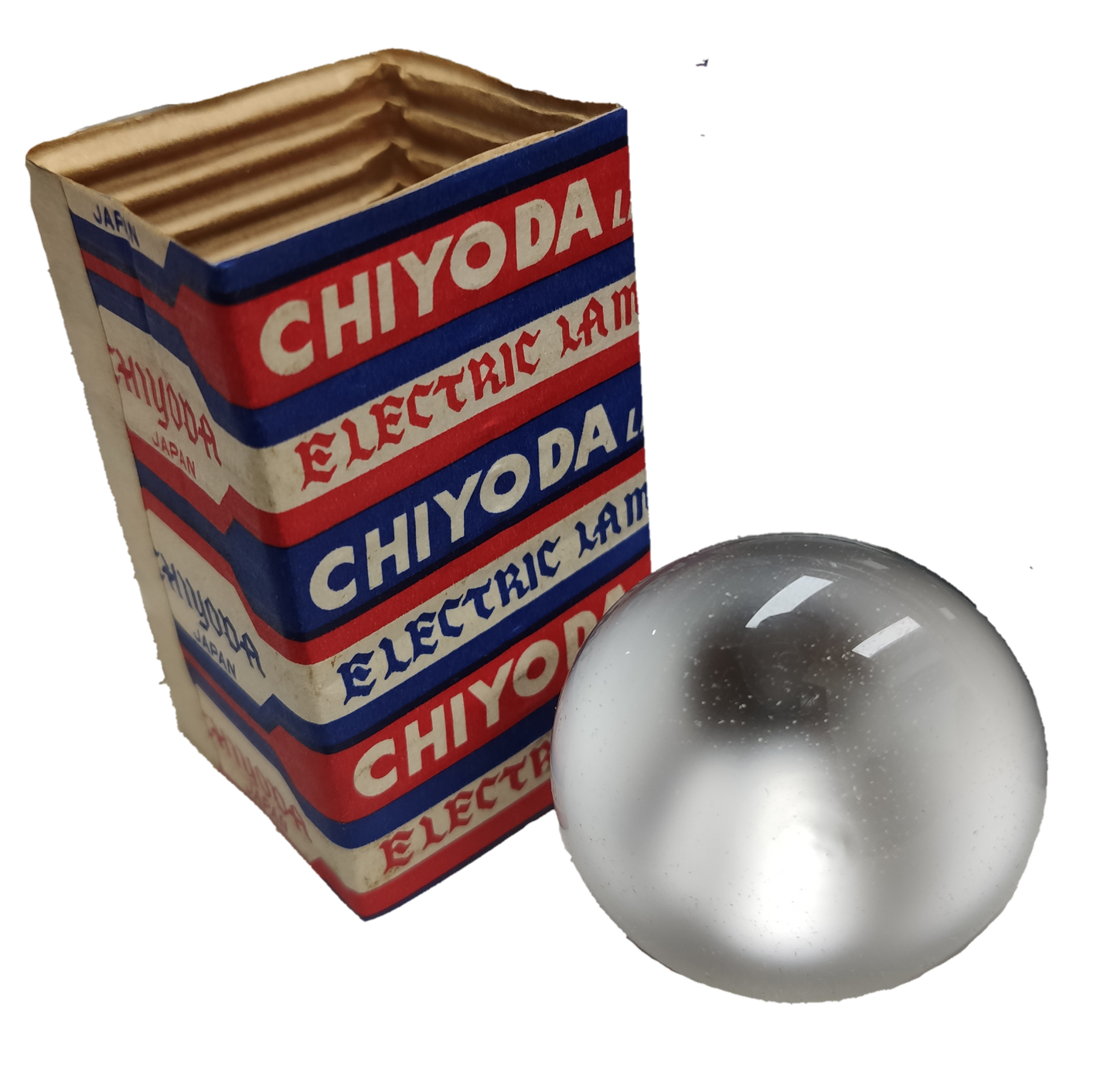 Chiyoda E14 reflector spotlight bulb 40W with vintage packaging and frosted glass bulb