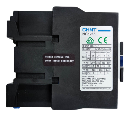 Chint industrial contactor 440V NC1-2501 for controlling electric circuits in industrial applications