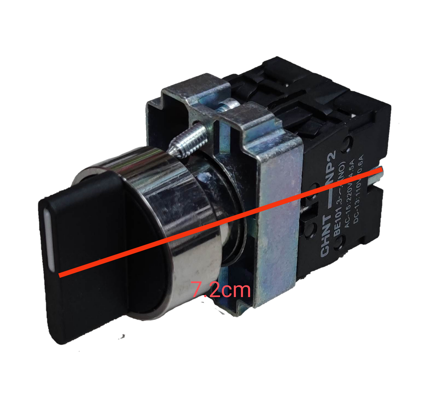 Chint Selector Switch 3 Position 2NC black and metallic industrial power switch component