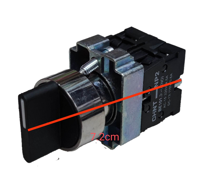 Chint Selector Switch 3 Position 2NC black and metallic industrial power switch component