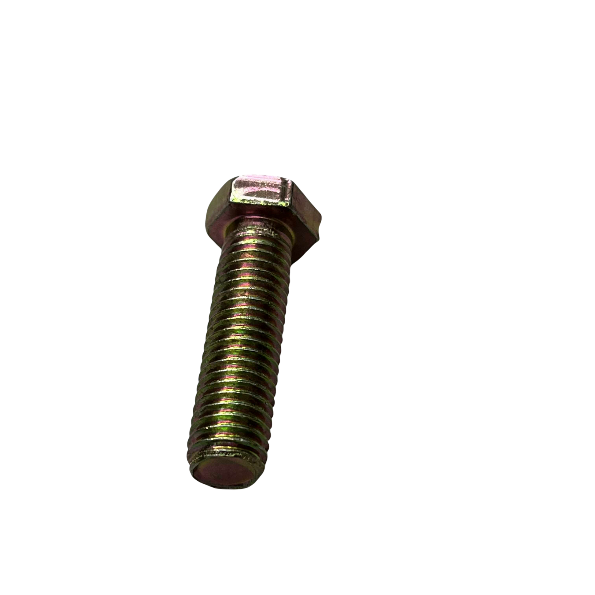 10mm x 35mm chrome gold bolt with a hexagonal head for secure fastening